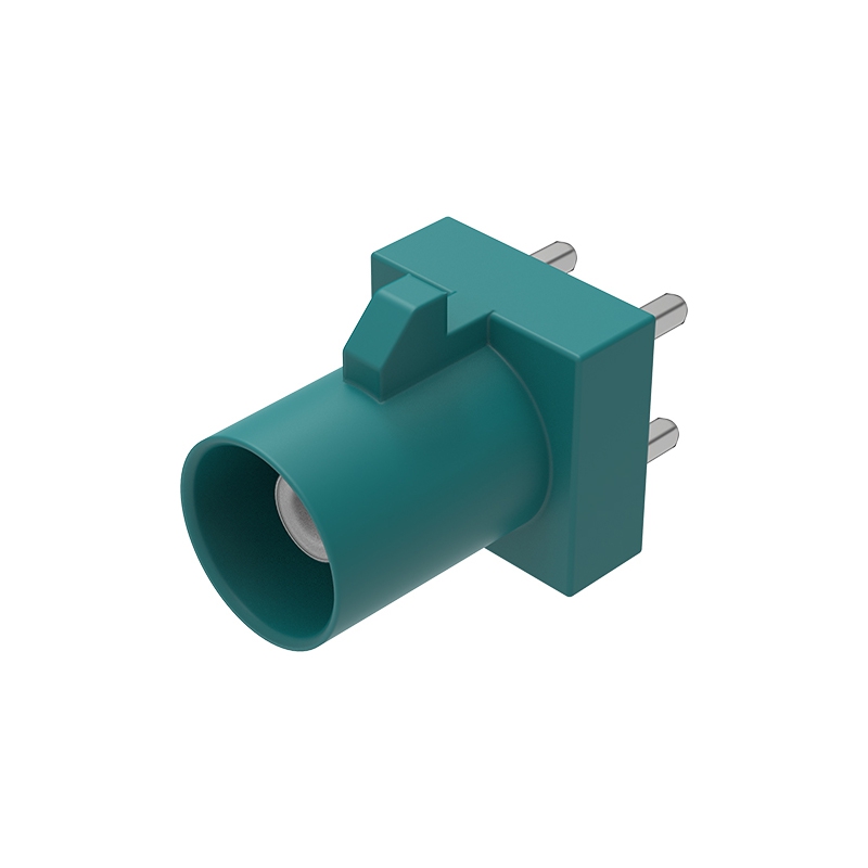FAKRA board end male short body vertical square head plug-in board low seat 216